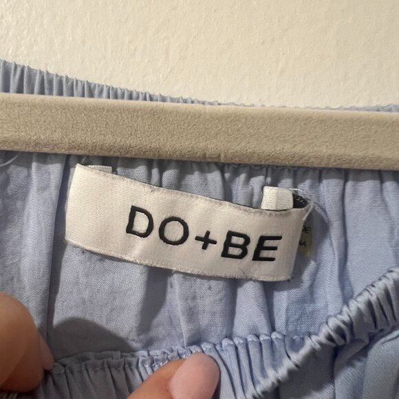 Do+Be Light Blue Off-Shoulder Ruffle Blouse – Size L 💙✨ - Picture 8 of 12